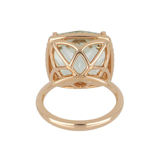 Lisa Nik 18K Rose Gold Green Quartz Ring