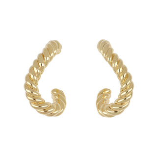 Antonio Papini 18K Gold Twisted Hoop Earrings