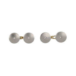 Two-Tone G&PT Diamonds Cufflinks