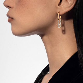 Messika Move Link 18K Gold Diamond Drop Earrings