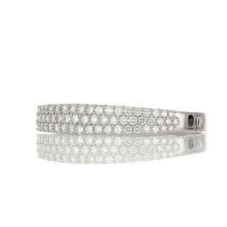 Vintage/Estate 18K White Gold Diamonds Bangle Bracelet