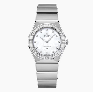 Omega Stainless Steel Constellation Watch with Diamonds