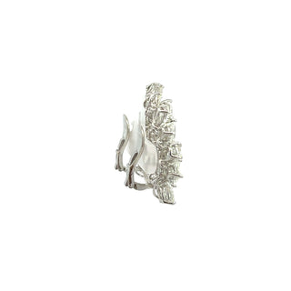 Vintage Van Cleef & Arpels Platinum Diamond Clip Earrings