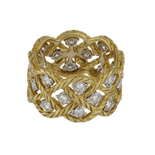 Estate Buccellati 18K Gold Diamond Eternity Band