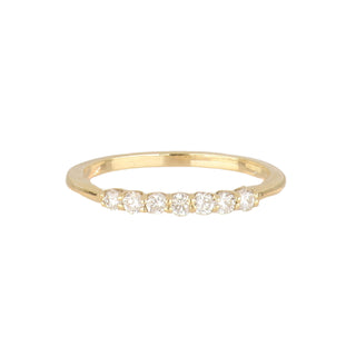 Estate18K Gold Diamond Half Band