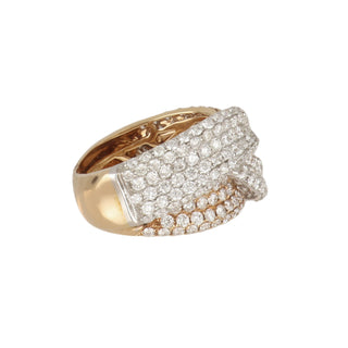 Maharaja 18K Two-Tone Gold Diamond Knot Half Band