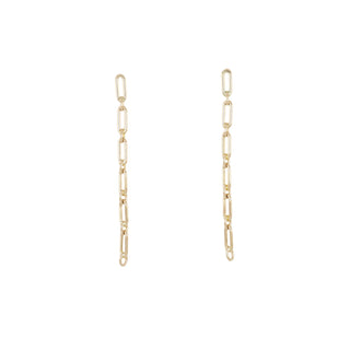 14K Gold Chain Link Earrings