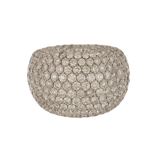 Estate 14K White Gold Diamond Dome Ring