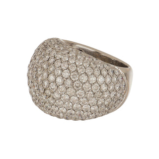 Estate 14K White Gold Diamond Dome Ring