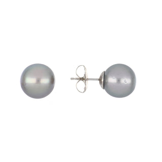 Vintage/Estate White 14K Gold Tahitian Pearl Stud Earrings