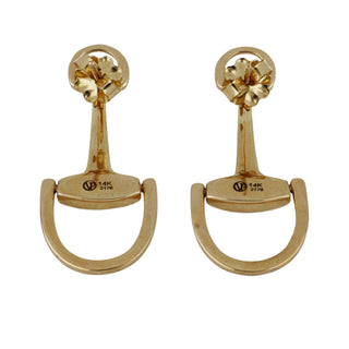 Vincent Peach Montana 14K Diamond Equestrian Drop Earrings