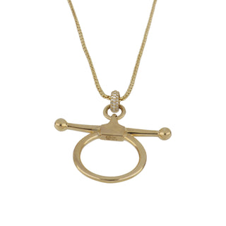 Vincent Peach 14K Fulmer Bit Pendant Necklace with Diamonds