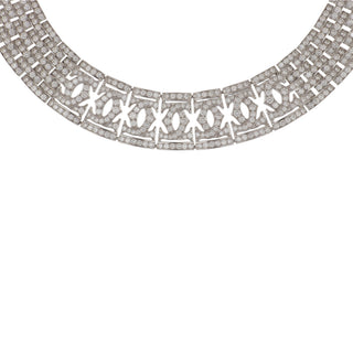 Cartier 18K White Gold Double C Diamond Jewelry Suite