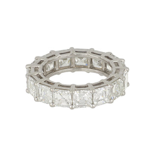 Estate Platinum Asscher Cut Diamond Eternity Band