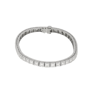 Vintage 1990s Platinum Box-Set Diamond Line Bracelet