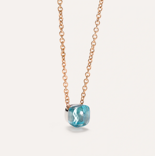 Pomellato Two-Tone 18K Gold Sky Blue Topaz Necklace