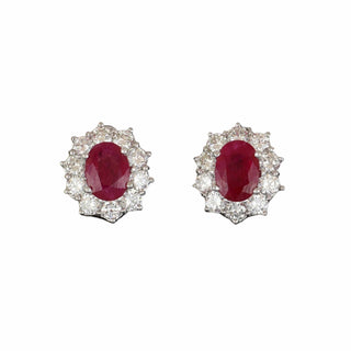 Vintage/Estate White G&PT Rubies with Diamonds Suite