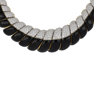David Webb Two-Tone Gold & Platinum Diamonds Collar Necklace