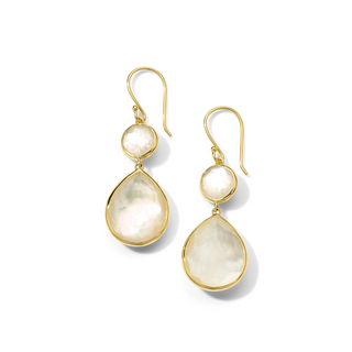 Ippolita 18K Gold Mother of Pearl Rock Candy Snowman Drop Earrings