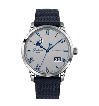 Glashütte Original Stainless Steel Senator Excellence Panorama Date Moon Phase in Grey