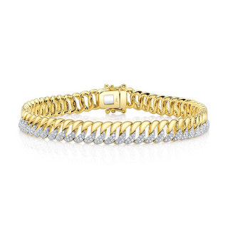 Shy Creation 14K Kate Diamond Link Bracelet