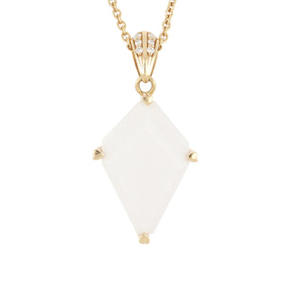 Lisa Nik 18K Rose Gold White Agate Pendant