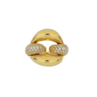 Antonio Papini 18K Gold Diamond Cocktail Ring