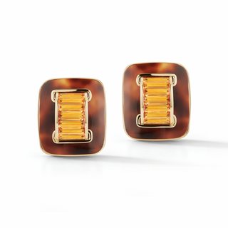 Seaman Schepps 18K Cowrie Shell & Citrine Ponte Earrings