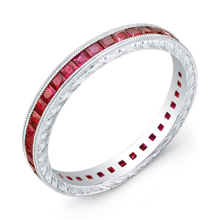 Tenenbaum Collection 18K White Gold Ruby Band