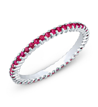 Tenenbaum Collection 18K White Gold Ruby Band