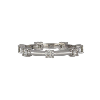 14K White Gold Spaced Diamond Eternity Band