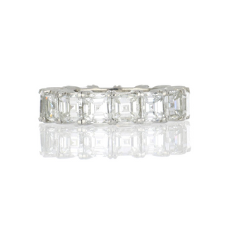 Estate Platinum Sqaure Step Cut Diamond Eternity Band