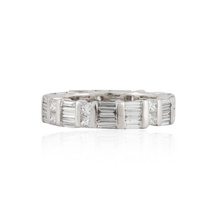 Estate Platinum Alternating Diamond Eternity Band