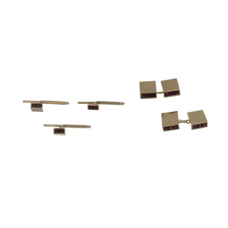 Tiffany & Co. 14K Gold Garnets Dress Set