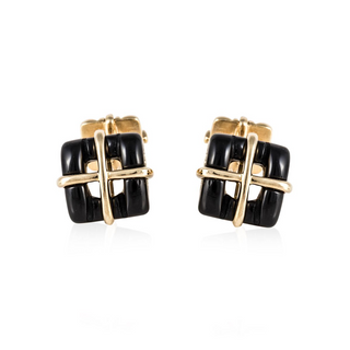 Tiffany & Co. 18K Gold Onyxes Cufflinks