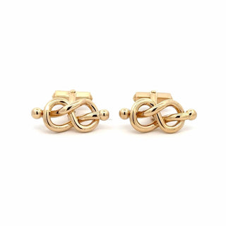 Art Deco 14K Gold Slip Knot Cufflinks