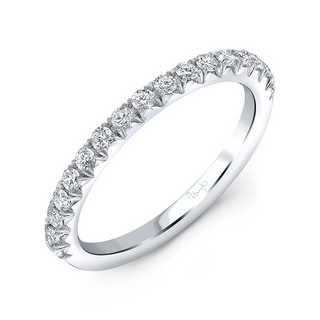 14K White Gold Diamond Half Band