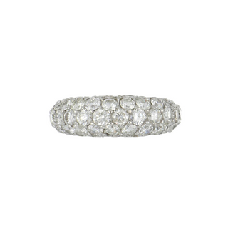 Estate 18K White Gold Diamond Half Band