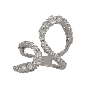 Tenenbaum 18K White Gold Diamonds Wrap Ring