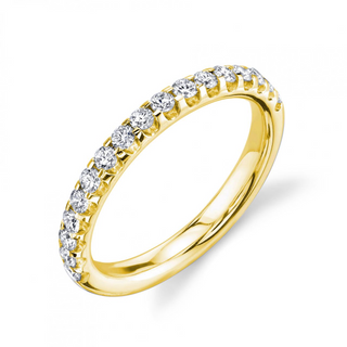18K Gold Diamond Half Band