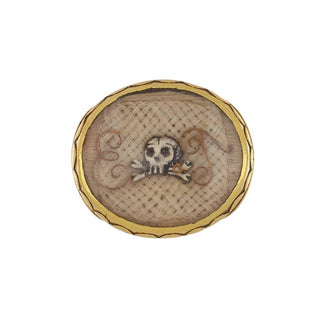 Antique 1700s Stuart Crystal Mourning Slide