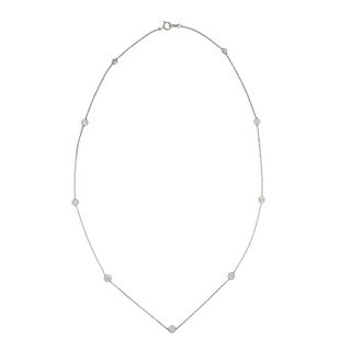 Tenenbaum Platinum Antique Diamonds by the Yard Necklace