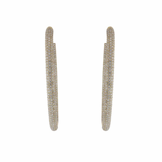 Estate Jacob &amp; Co.14K Gold Diamond Hoop Earrings