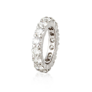 Vintage 1990s Platinum Diamond Eternity Band