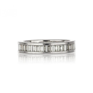 Estate Platinum Baguette Cut Diamond Eternity Band