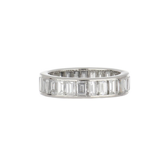 Estate Platinum Baguette Cut Diamond Eternity Band