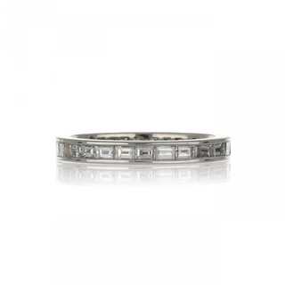 Estate Platinum Baguette Cut Diamond Eternity Band
