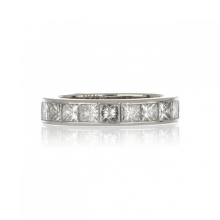 Estate Platinum Princess Cut Diamond Eternity Band