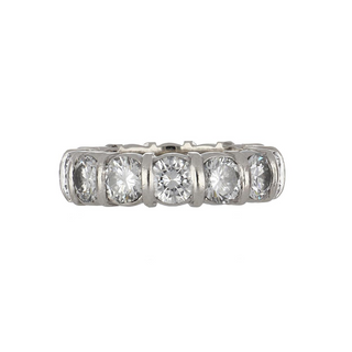 Estate Platinum Bar-Set Diamond Eternity Band