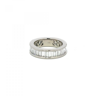 Estate Platinum Baguette Cut Diamond Eternity Band